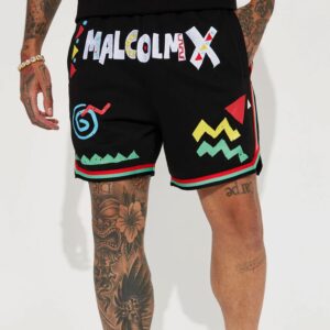 Malcom X Art Shorts - Black