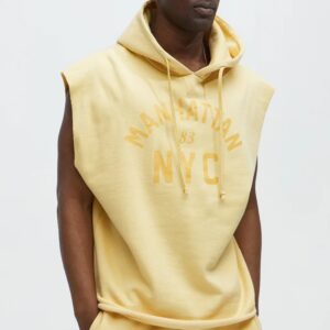 Manhattan Sleeveless Hoodie - Yellow