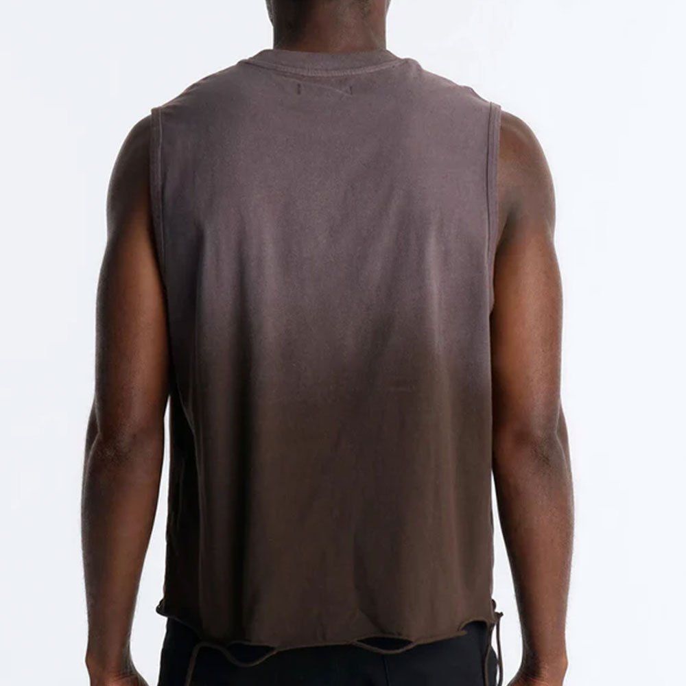 Washed Embellished Muscle Tee - Taupe - Image 2